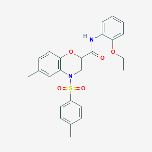 N-(2-ethoxyphenyl)-6-methyl-4-[(4-methylphenyl)sulfonyl]-3,4-dihydro-2H-1,4-benzoxazine-2-carboxamide