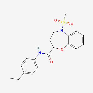 N-(4-ethylphenyl)-5-(methylsulfonyl)-2,3,4,5-tetrahydro-1,5-benzoxazepine-2-carboxamide