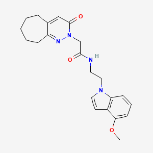 N-[2-(4-methoxy-1H-indol-1-yl)ethyl]-2-(3-oxo-3,5,6,7,8,9-hexahydro-2H-cyclohepta[c]pyridazin-2-yl)acetamide