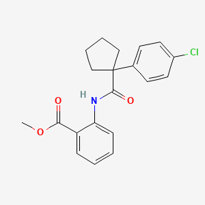 Methyl 2-({[1-(4-chlorophenyl)cyclopentyl]carbonyl}amino)benzoate