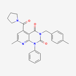 7-methyl-3-(4-methylbenzyl)-1-phenyl-5-(pyrrolidin-1-ylcarbonyl)pyrido[2,3-d]pyrimidine-2,4(1H,3H)-dione