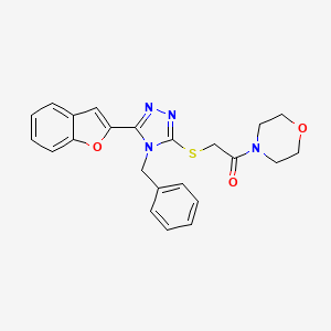 2-{[5-(1-benzofuran-2-yl)-4-benzyl-4H-1,2,4-triazol-3-yl]sulfanyl}-1-(morpholin-4-yl)ethanone