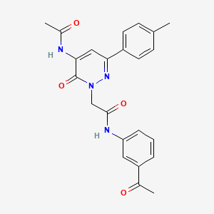 2-[5-(acetylamino)-3-(4-methylphenyl)-6-oxopyridazin-1(6H)-yl]-N-(3-acetylphenyl)acetamide