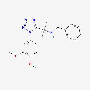 molecular formula C19H23N5O2 B11226209 N-benzyl-2-[1-(3,4-dimethoxyphenyl)-1H-tetrazol-5-yl]propan-2-amine 