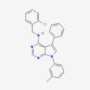 N-(2-chlorobenzyl)-7-(3-methylphenyl)-5-phenyl-7H-pyrrolo[2,3-d]pyrimidin-4-amine