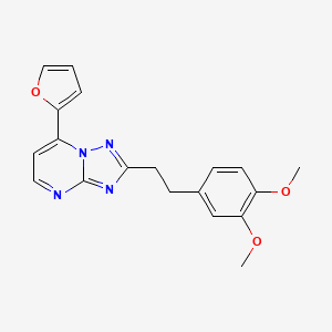 molecular formula C19H18N4O3 B11226256 2-(3,4-Dimethoxyphenethyl)-7-(2-furyl)[1,2,4]triazolo[1,5-a]pyrimidine 