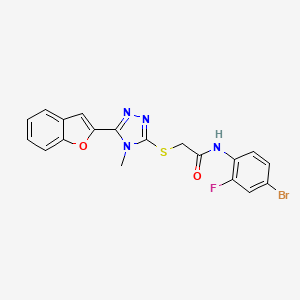 2-{[5-(1-benzofuran-2-yl)-4-methyl-4H-1,2,4-triazol-3-yl]sulfanyl}-N-(4-bromo-2-fluorophenyl)acetamide