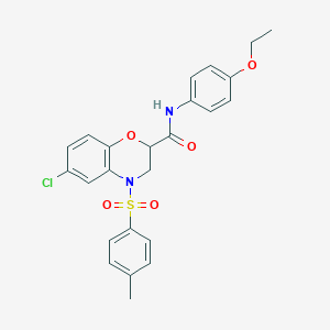 6-chloro-N-(4-ethoxyphenyl)-4-[(4-methylphenyl)sulfonyl]-3,4-dihydro-2H-1,4-benzoxazine-2-carboxamide