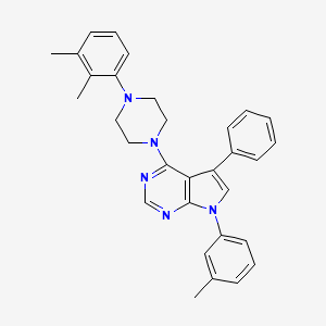 4-[4-(2,3-dimethylphenyl)piperazin-1-yl]-7-(3-methylphenyl)-5-phenyl-7H-pyrrolo[2,3-d]pyrimidine