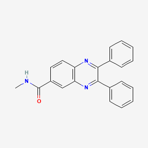 molecular formula C22H17N3O B11226336 N-methyl-2,3-diphenylquinoxaline-6-carboxamide 