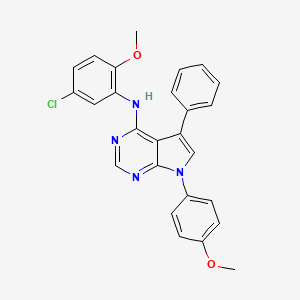 N-(5-chloro-2-methoxyphenyl)-7-(4-methoxyphenyl)-5-phenylpyrrolo[2,3-d]pyrimidin-4-amine