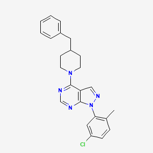 molecular formula C24H24ClN5 B11226368 4-(4-benzylpiperidin-1-yl)-1-(5-chloro-2-methylphenyl)-1H-pyrazolo[3,4-d]pyrimidine 