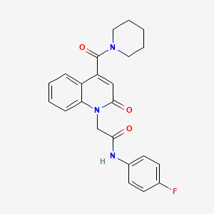 N-(4-fluorophenyl)-2-[2-oxo-4-(piperidin-1-ylcarbonyl)quinolin-1(2H)-yl]acetamide