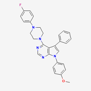 molecular formula C29H26FN5O B11226383 4-[4-(4-fluorophenyl)piperazin-1-yl]-7-(4-methoxyphenyl)-5-phenyl-7H-pyrrolo[2,3-d]pyrimidine 