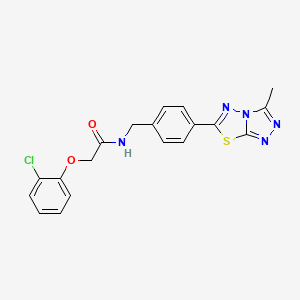 2-(2-chlorophenoxy)-N-[4-(3-methyl[1,2,4]triazolo[3,4-b][1,3,4]thiadiazol-6-yl)benzyl]acetamide