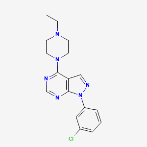 1-(3-chlorophenyl)-4-(4-ethylpiperazin-1-yl)-1H-pyrazolo[3,4-d]pyrimidine