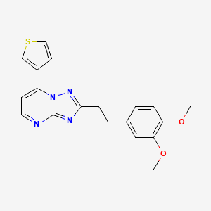 molecular formula C19H18N4O2S B11226423 2-(3,4-Dimethoxyphenethyl)-7-(3-thienyl)[1,2,4]triazolo[1,5-a]pyrimidine 