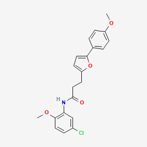 N-(5-chloro-2-methoxyphenyl)-3-[5-(4-methoxyphenyl)furan-2-yl]propanamide