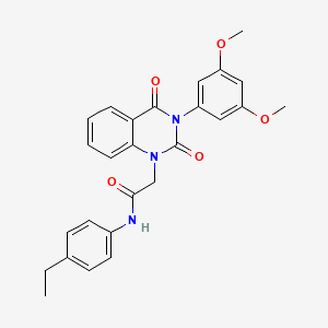 2-[3-(3,5-dimethoxyphenyl)-2,4-dioxoquinazolin-1-yl]-N-(4-ethylphenyl)acetamide