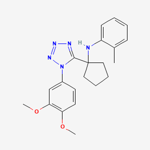 N-{1-[1-(3,4-dimethoxyphenyl)-1H-tetrazol-5-yl]cyclopentyl}-2-methylaniline