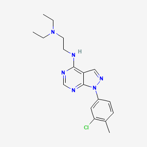 N'-[1-(3-chloro-4-methylphenyl)-1H-pyrazolo[3,4-d]pyrimidin-4-yl]-N,N-diethylethane-1,2-diamine