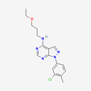 1-(3-chloro-4-methylphenyl)-N-(3-ethoxypropyl)-1H-pyrazolo[3,4-d]pyrimidin-4-amine