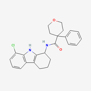 N-(8-chloro-2,3,4,9-tetrahydro-1H-carbazol-1-yl)-4-phenyltetrahydro-2H-pyran-4-carboxamide