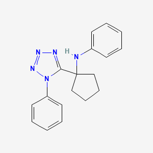 N-[1-(1-phenyl-1H-tetrazol-5-yl)cyclopentyl]aniline