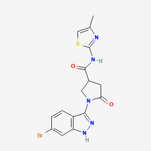 1-(6-bromo-1H-indazol-3-yl)-N-(4-methylthiazol-2-yl)-5-oxopyrrolidine-3-carboxamide