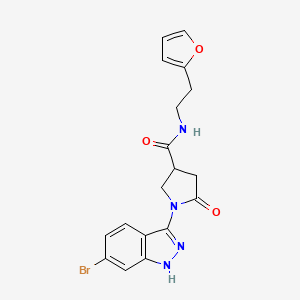 1-(6-bromo-1H-indazol-3-yl)-N-[2-(2-furyl)ethyl]-5-oxo-3-pyrrolidinecarboxamide