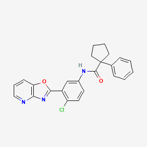 N-[4-chloro-3-([1,3]oxazolo[4,5-b]pyridin-2-yl)phenyl]-1-phenylcyclopentanecarboxamide