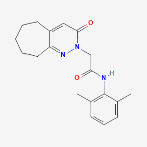 molecular formula C19H23N3O2 B11226600 N-(2,6-dimethylphenyl)-2-(3-oxo-3,5,6,7,8,9-hexahydro-2H-cyclohepta[c]pyridazin-2-yl)acetamide 