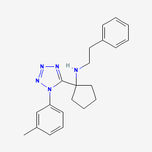 1-[1-(3-methylphenyl)-1H-tetrazol-5-yl]-N-(2-phenylethyl)cyclopentanamine