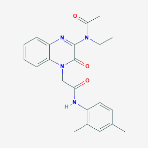 N-(4-{2-[(2,4-dimethylphenyl)amino]-2-oxoethyl}-3-oxo-3,4-dihydroquinoxalin-2-yl)-N-ethylacetamide