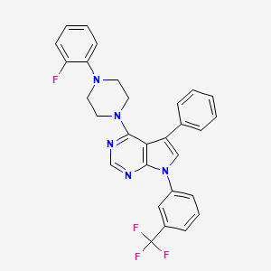 4-[4-(2-fluorophenyl)piperazin-1-yl]-5-phenyl-7-[3-(trifluoromethyl)phenyl]-7H-pyrrolo[2,3-d]pyrimidine