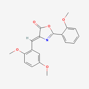 molecular formula C19H17NO5 B11226651 (4Z)-4-(2,5-dimethoxybenzylidene)-2-(2-methoxyphenyl)-1,3-oxazol-5(4H)-one 