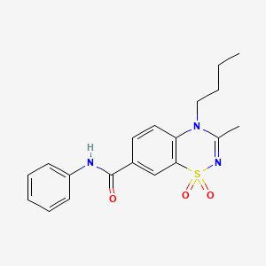 4-butyl-3-methyl-N-phenyl-4H-1,2,4-benzothiadiazine-7-carboxamide 1,1-dioxide