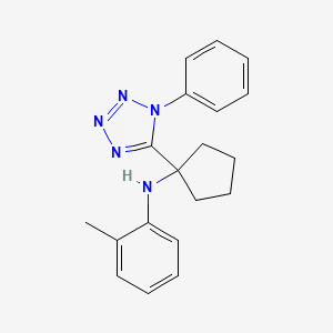 molecular formula C19H21N5 B11226673 2-methyl-N-[1-(1-phenyl-1H-tetrazol-5-yl)cyclopentyl]aniline 