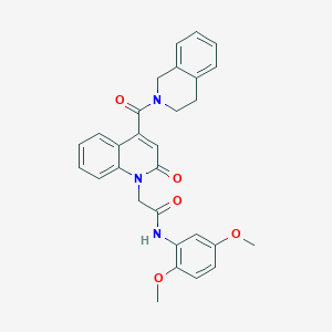 2-[4-(3,4-dihydroisoquinolin-2(1H)-ylcarbonyl)-2-oxoquinolin-1(2H)-yl]-N-(2,5-dimethoxyphenyl)acetamide