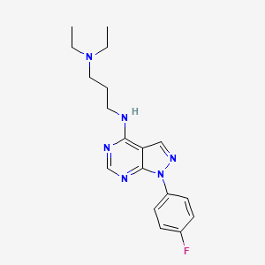 N,N-diethyl-N'-[1-(4-fluorophenyl)-1H-pyrazolo[3,4-d]pyrimidin-4-yl]propane-1,3-diamine