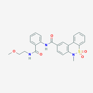 N-{2-[(2-methoxyethyl)carbamoyl]phenyl}-6-methyl-6H-dibenzo[c,e][1,2]thiazine-9-carboxamide 5,5-dioxide