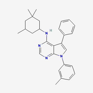 7-(3-methylphenyl)-5-phenyl-N-(3,3,5-trimethylcyclohexyl)-7H-pyrrolo[2,3-d]pyrimidin-4-amine