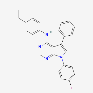 N-(4-ethylphenyl)-7-(4-fluorophenyl)-5-phenyl-7H-pyrrolo[2,3-d]pyrimidin-4-amine