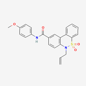 6-allyl-N-(4-methoxyphenyl)-6H-dibenzo[c,e][1,2]thiazine-9-carboxamide 5,5-dioxide