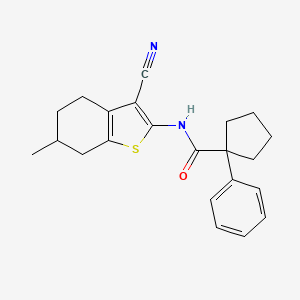 N-(3-cyano-6-methyl-4,5,6,7-tetrahydro-1-benzothien-2-yl)-1-phenylcyclopentanecarboxamide