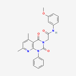 2-(5,7-dimethyl-2,4-dioxo-1-phenyl-1,4-dihydropyrido[2,3-d]pyrimidin-3(2H)-yl)-N-(3-methoxyphenyl)acetamide