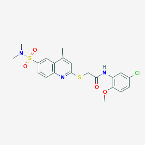 N-(5-chloro-2-methoxyphenyl)-2-{[6-(dimethylsulfamoyl)-4-methylquinolin-2-yl]sulfanyl}acetamide