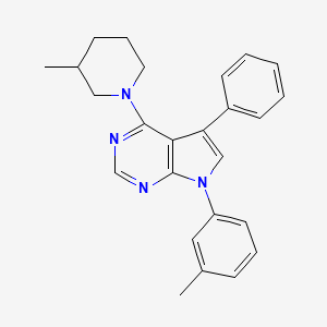 7-(3-methylphenyl)-4-(3-methylpiperidin-1-yl)-5-phenyl-7H-pyrrolo[2,3-d]pyrimidine