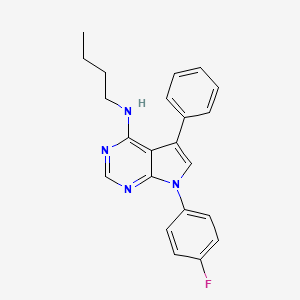 molecular formula C22H21FN4 B11226885 N-butyl-7-(4-fluorophenyl)-5-phenyl-7H-pyrrolo[2,3-d]pyrimidin-4-amine 