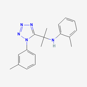 2-methyl-N-{2-[1-(3-methylphenyl)-1H-tetrazol-5-yl]propan-2-yl}aniline